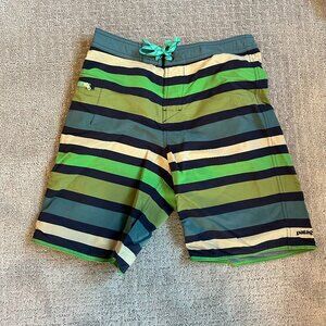 Stripped Patagonia Board Shorts / Swim Trunks, size 16